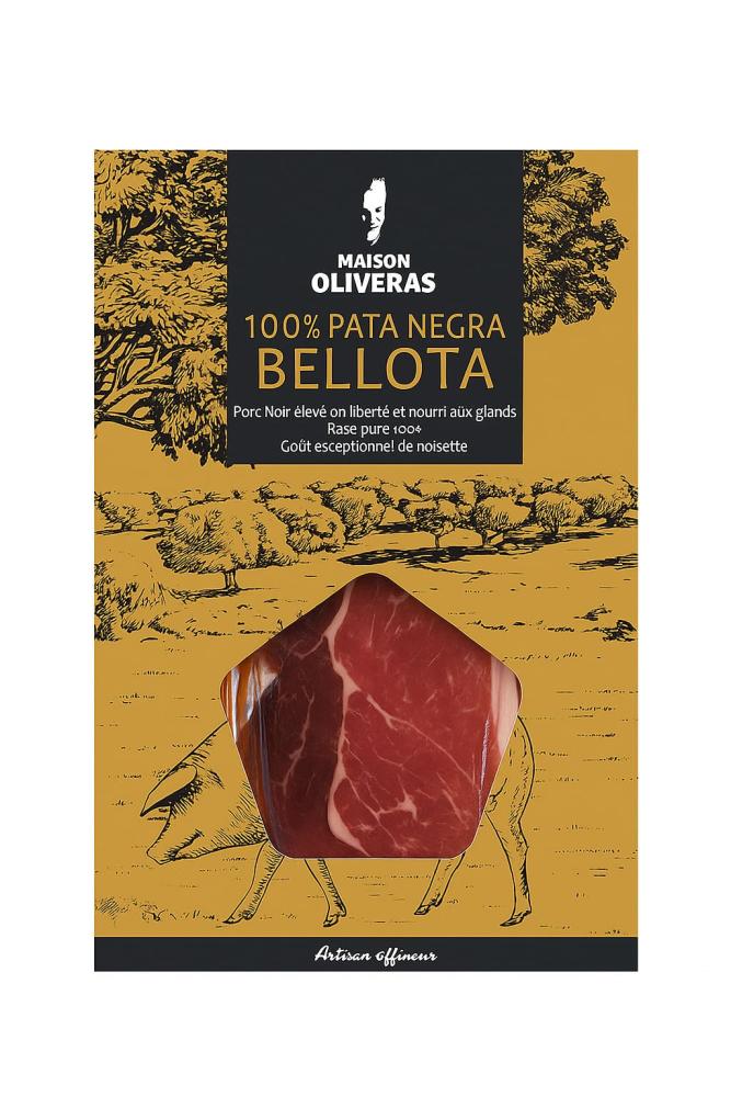 Pré-tranché Jambon ibérique Bellota, 100% Pata Negra