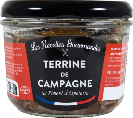 Terrine de Campagne au Piment d'Espelette 180g