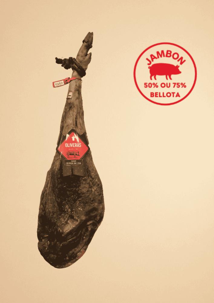 Jambon ibérique Bellota, avec os
