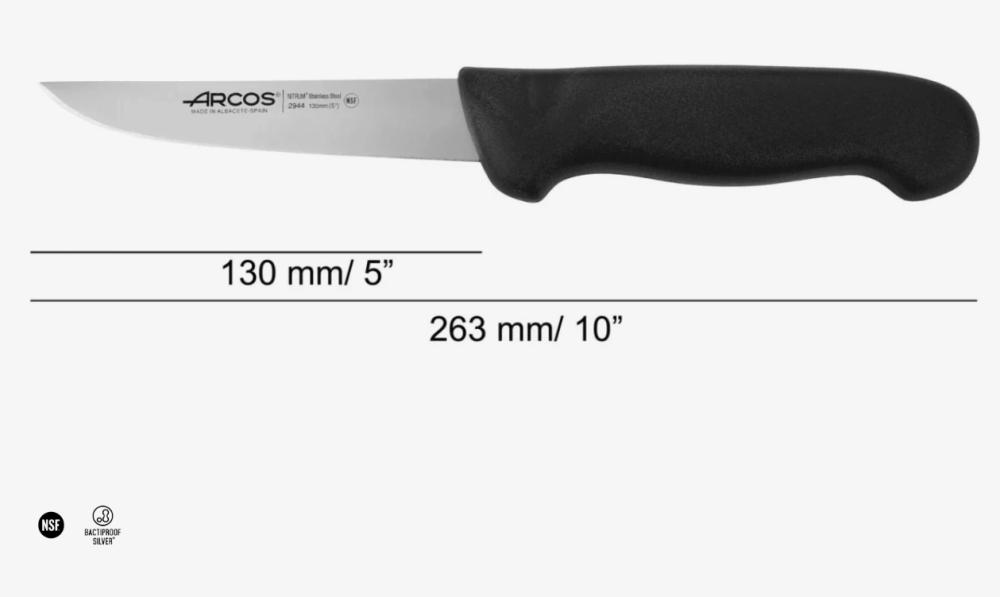 Couteau à désosser 130 mm noir